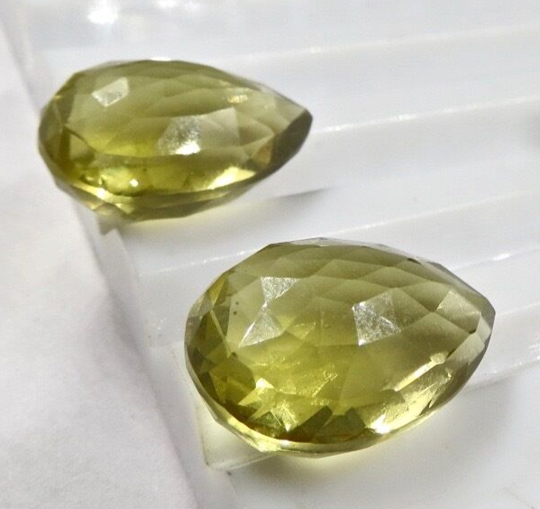 Lemon Quartz Teardrop 2 Pc 31 Ct Loose Semi Precious Gemstone Earring Designing