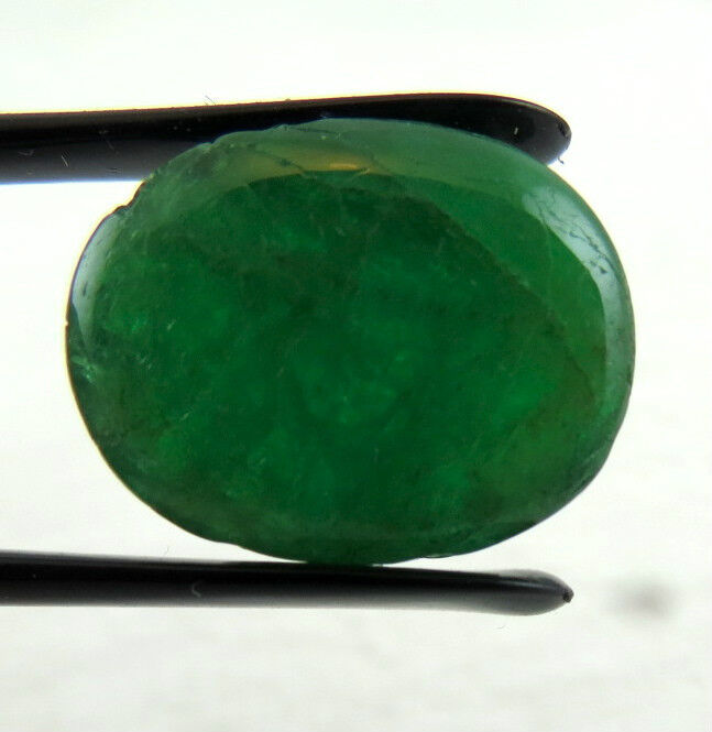 NATURAL ZAMBIAN CARVED EMERALD OVAL 17X13 MM 12 CARATS GEMSTONE FOR RING PENDANT