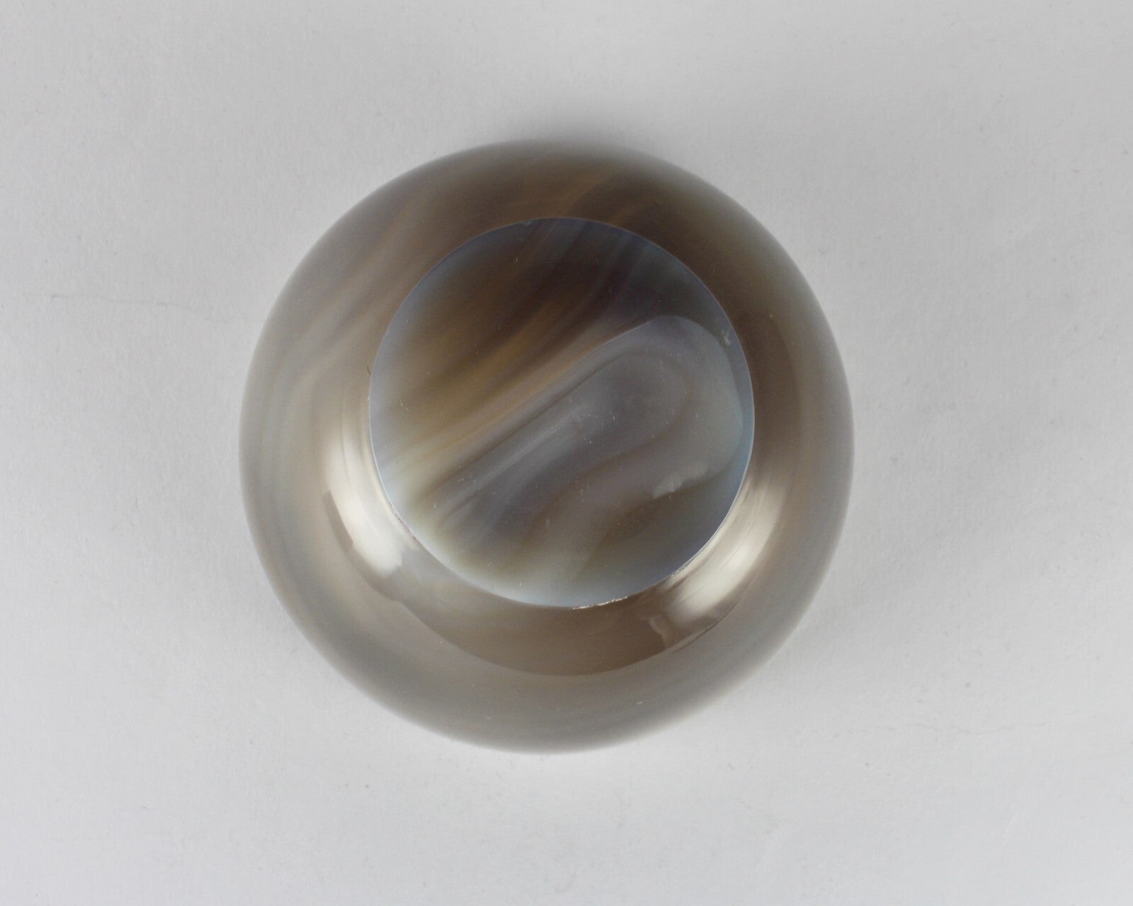 Natural Chalcedony Bowl 960ct Home Decor Hand Crafted Carved Round Designer