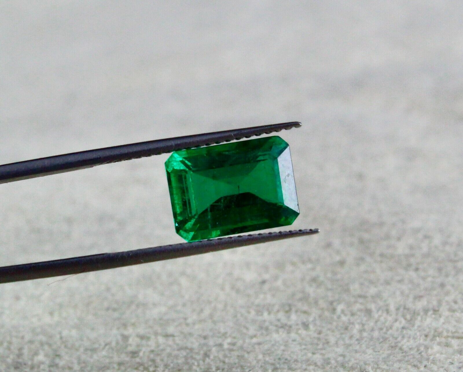 TOP NATURAL EMERALD OCTAGON CUT 3.85 CARAT 11X8MM PRECIOUS GEMSTONE RING PENDANT