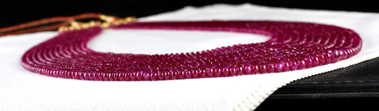 Certified Natural Burma Ruby Beads 691 Ct Reddish Gemstone Necklace 12 L