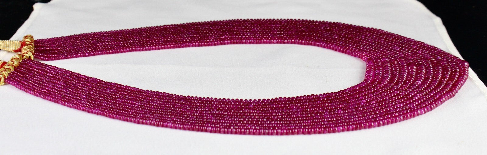 Certified Natural Burma Ruby Beads 691 Ct Reddish Gemstone Necklace 12 L
