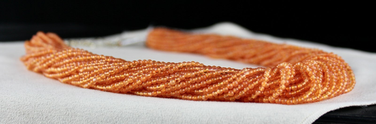 Certified Natural Orange Carnelian Round Beads Necklace 1079 Ct Fashion Gemstone