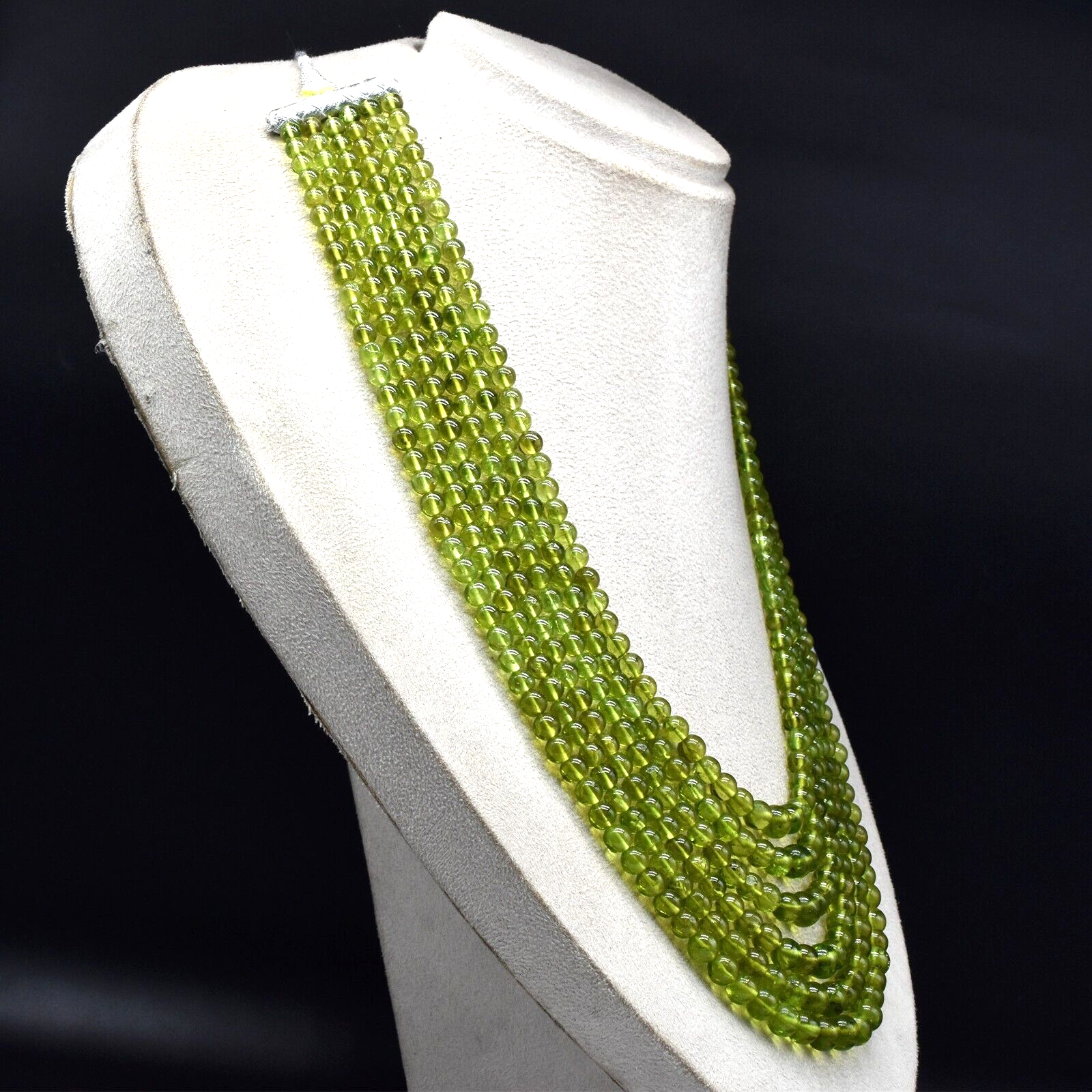 Certified Natural Peridot Beads Necklace 1004 Ct Semi Precious Gemstone