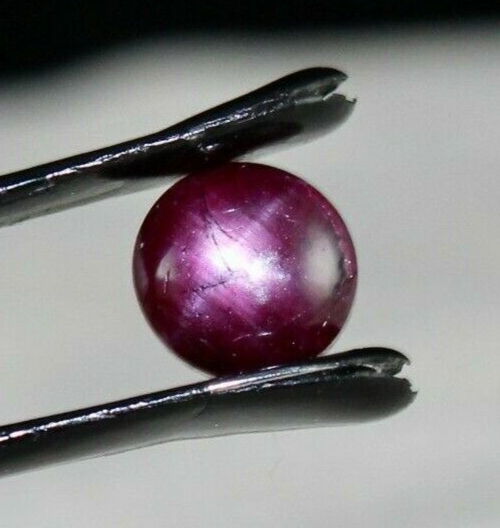 NATURAL 6 LINE STAR RUBY ROUND CABOCHON 2.66 CARATS GEMSTONE FOR RING PENDANT