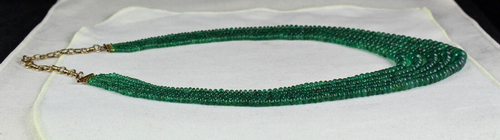 GTL CERTIFIED NATURAL ZAMBIAN EMERALD BEADS ROUND 5 L 338 CTS GEMSTONE NECKLACE