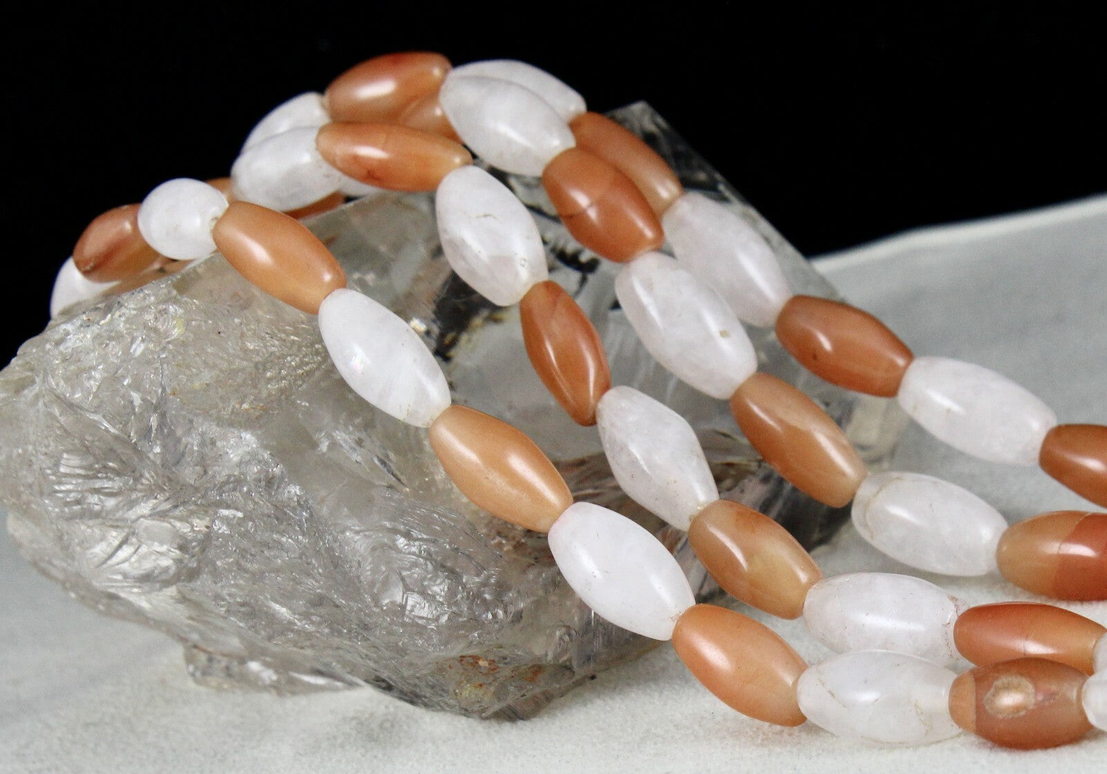 Natural Multi Quartz Beads 486 Ct Gemstone Fashion Necklace Long