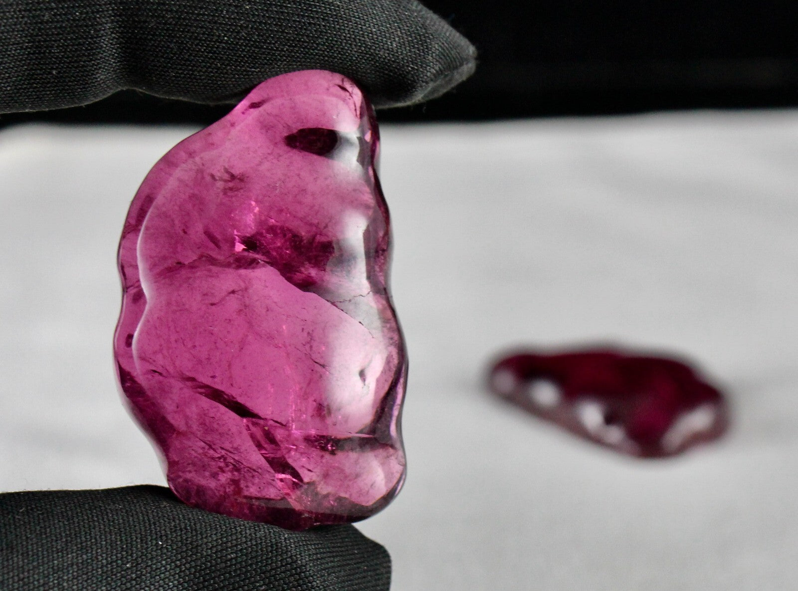 Certified Natural Rubellite Tourmaline 147 Ct Fancy Cabochon Earring Design