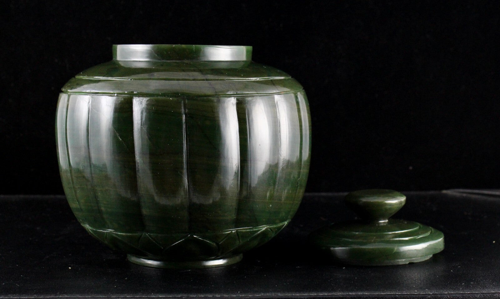 Rare 5" Green Moss Agate 4400ct Gemstone Carved Pot For Home Decor