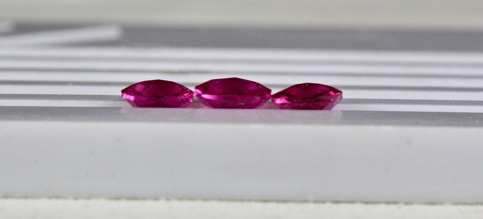 NATURAL RUBELLITE PINK TOURMALINE CUSHION CUT 3 PC 4 CARAT GEMSTONE RING PENDANT