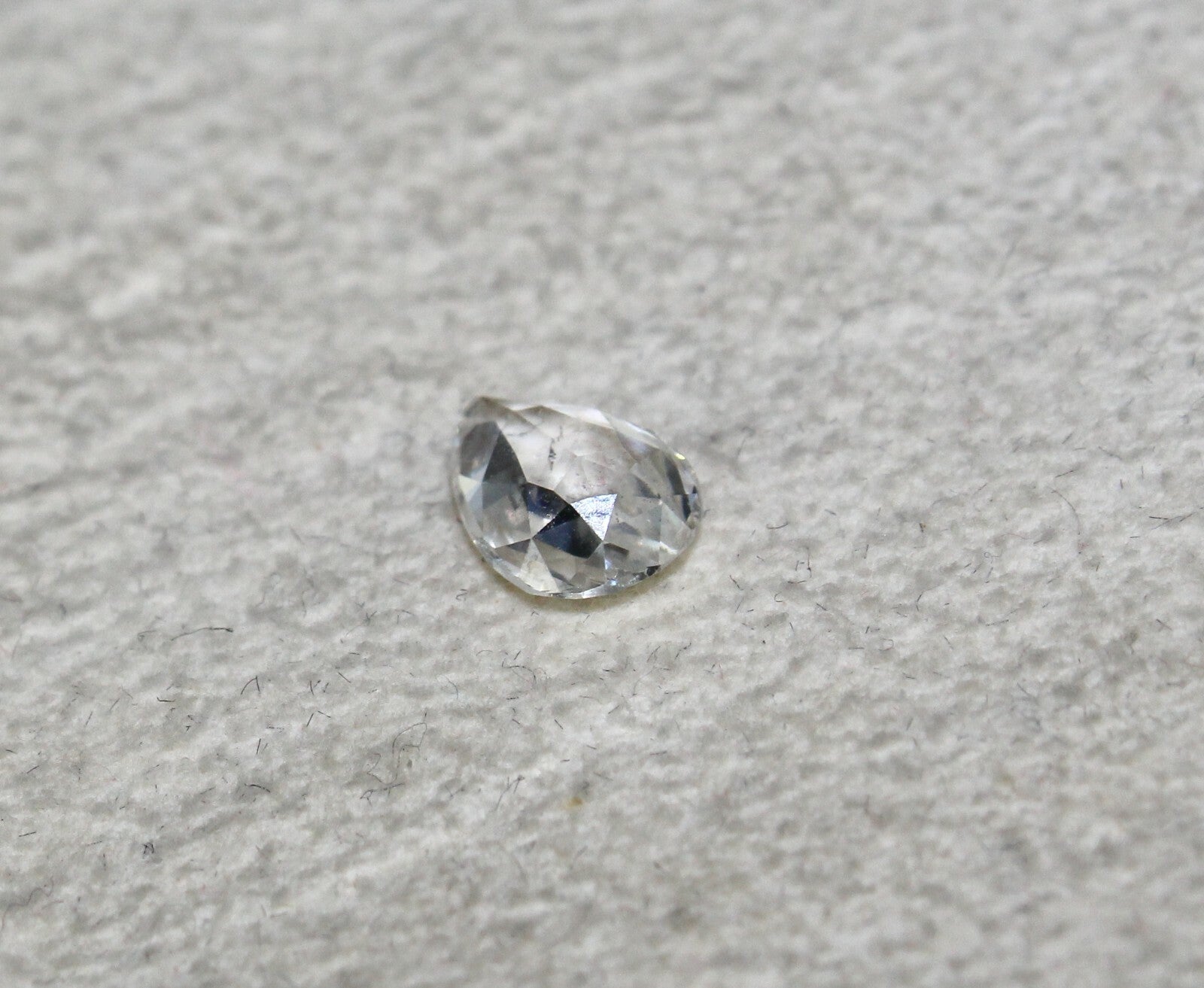 Certified Natural Rose Cut White Diamond Pear Cut 1.04ct Loose Stone For Ring