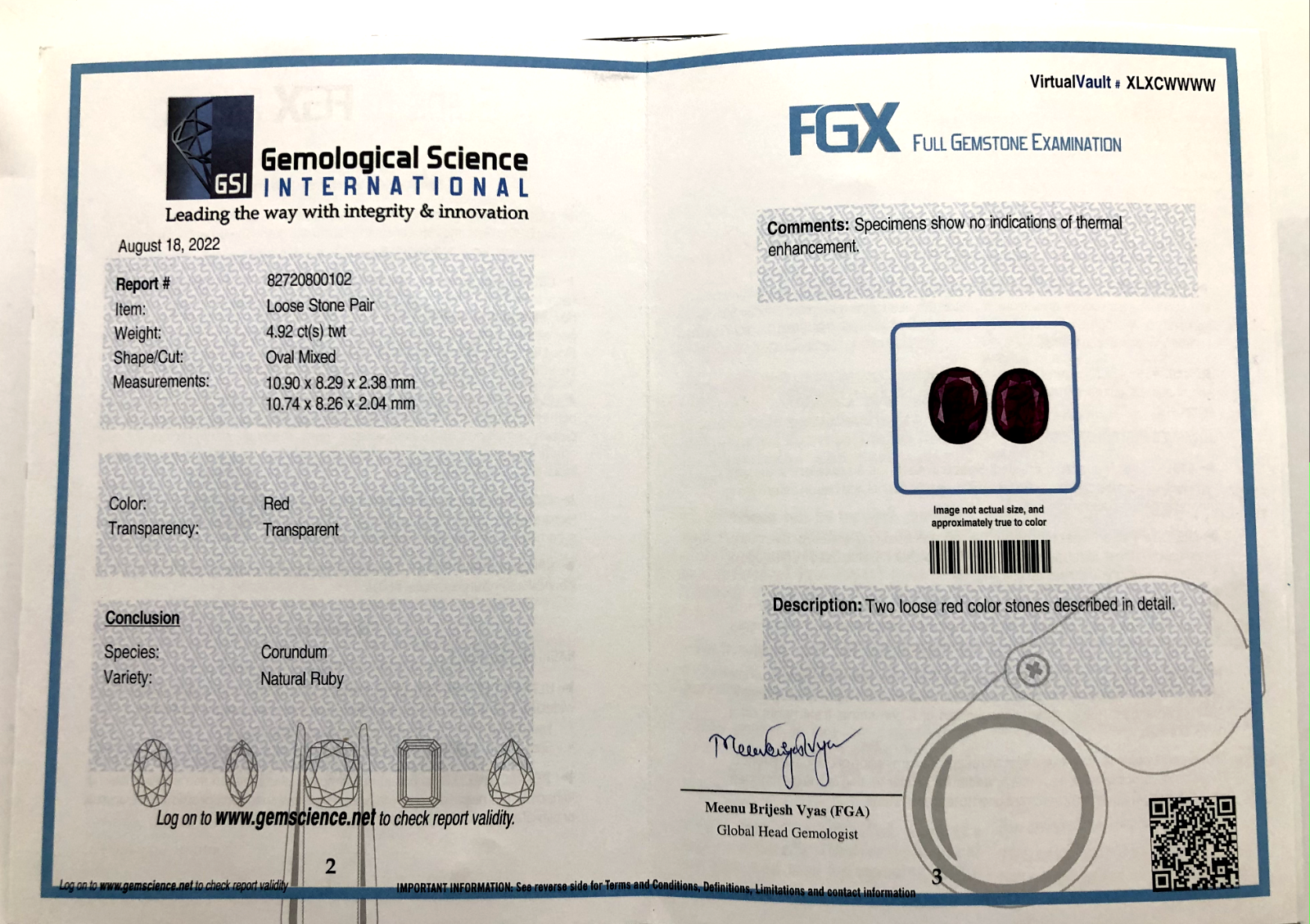 Certified Natural Ruby 4.92 Ct Oval Cut Pair Mozambique Sterling Silver Earring