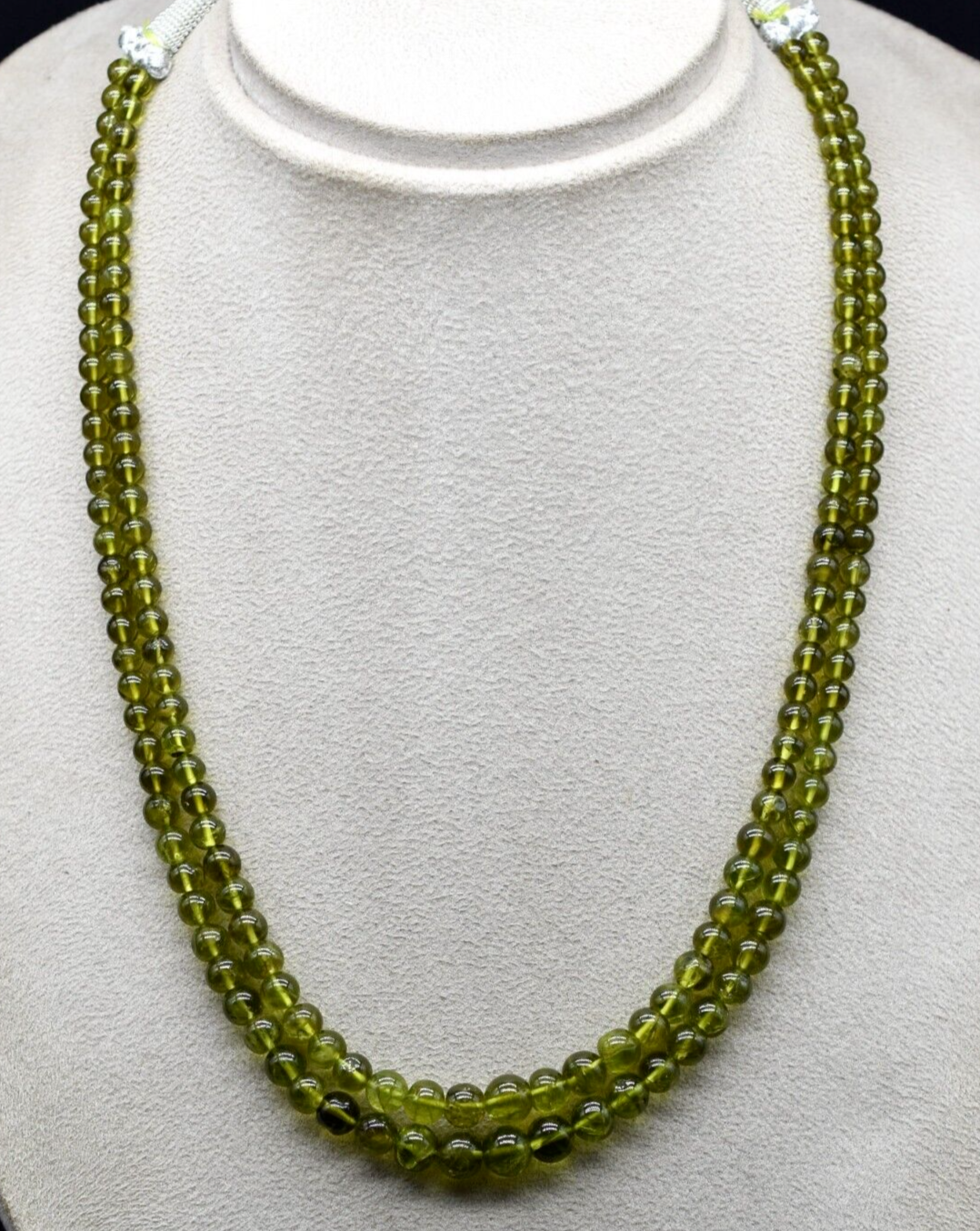 Natural Peridot Necklace Beads Round 2 L 299 Ct Semi Precious Drilled Gemstone