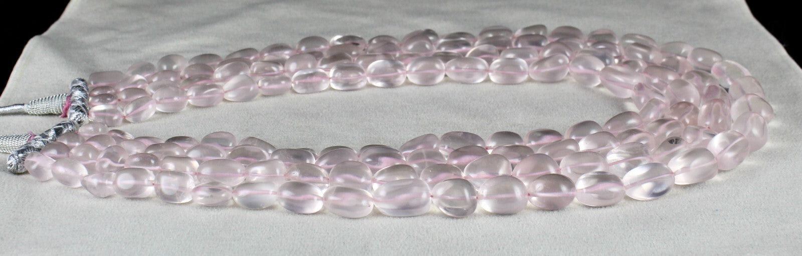 Natural Rose Quartz Beads Nugget Necklace 1439 Ct Carat Weight Fashion Gemstone