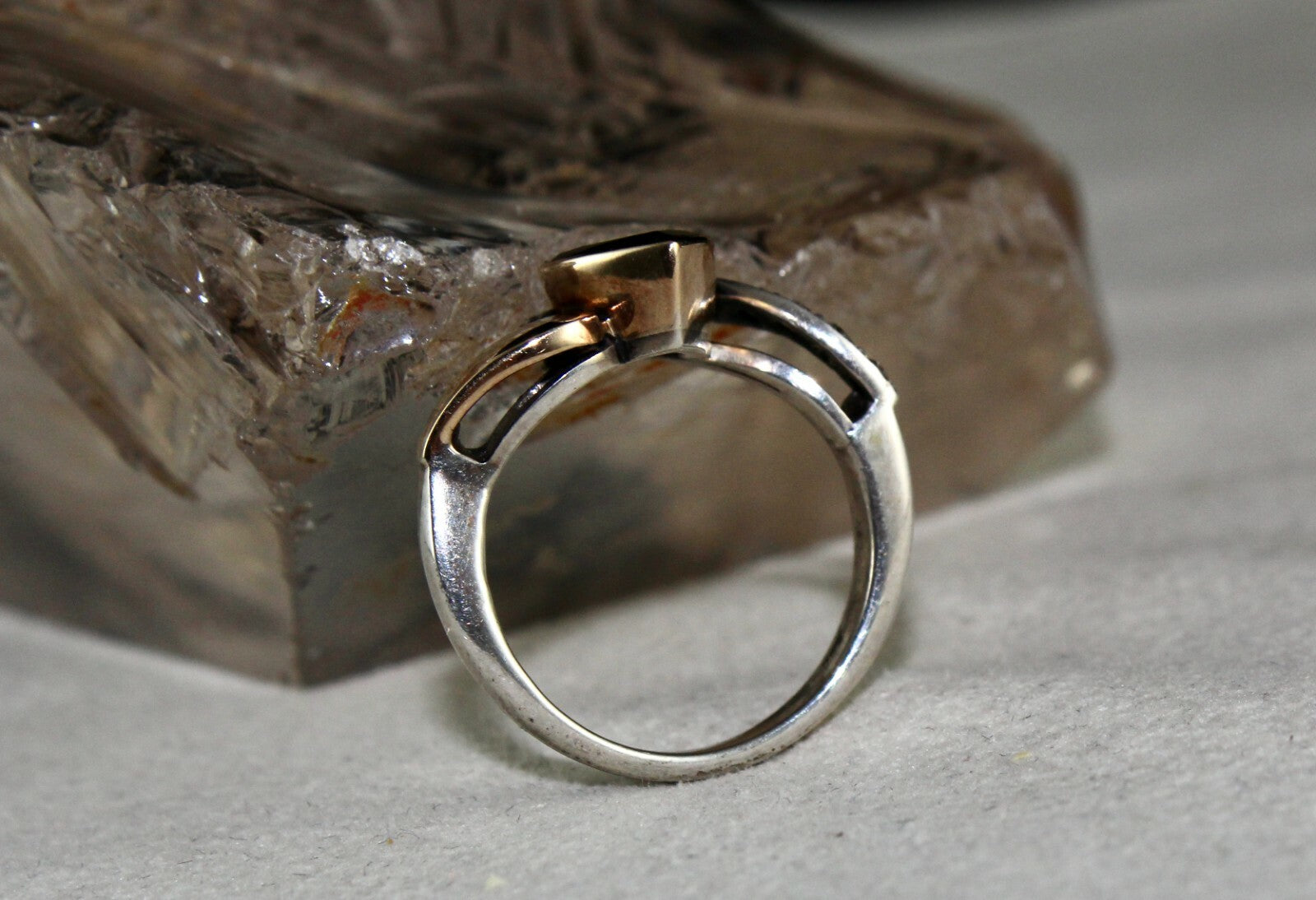 Antique Natural Blue Iolite 10ct Pear Cut Natural Diamond 18k Gold Silver Ring