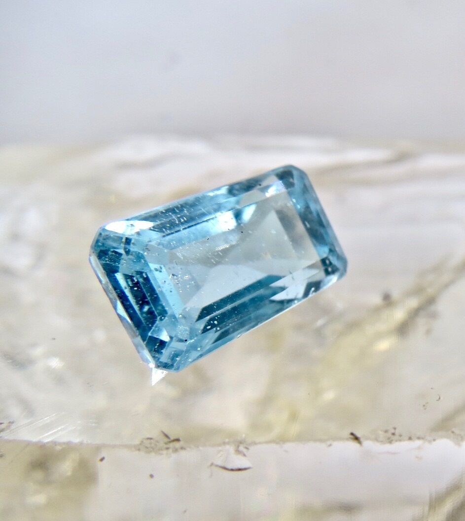 Natural Blue Aquamarine Octagon Cut 13X8mm 8.53 Ct Loose Gemstone Ring Pendant