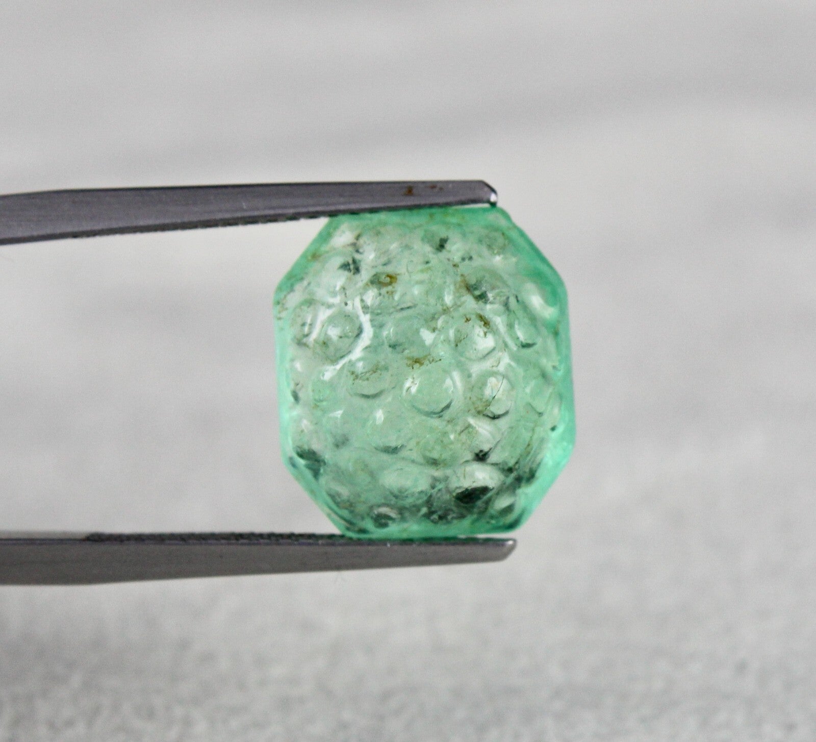 Certified Natural Colombian Emerald 8.36ct Octagon Cut Gemstone Ring Pendant