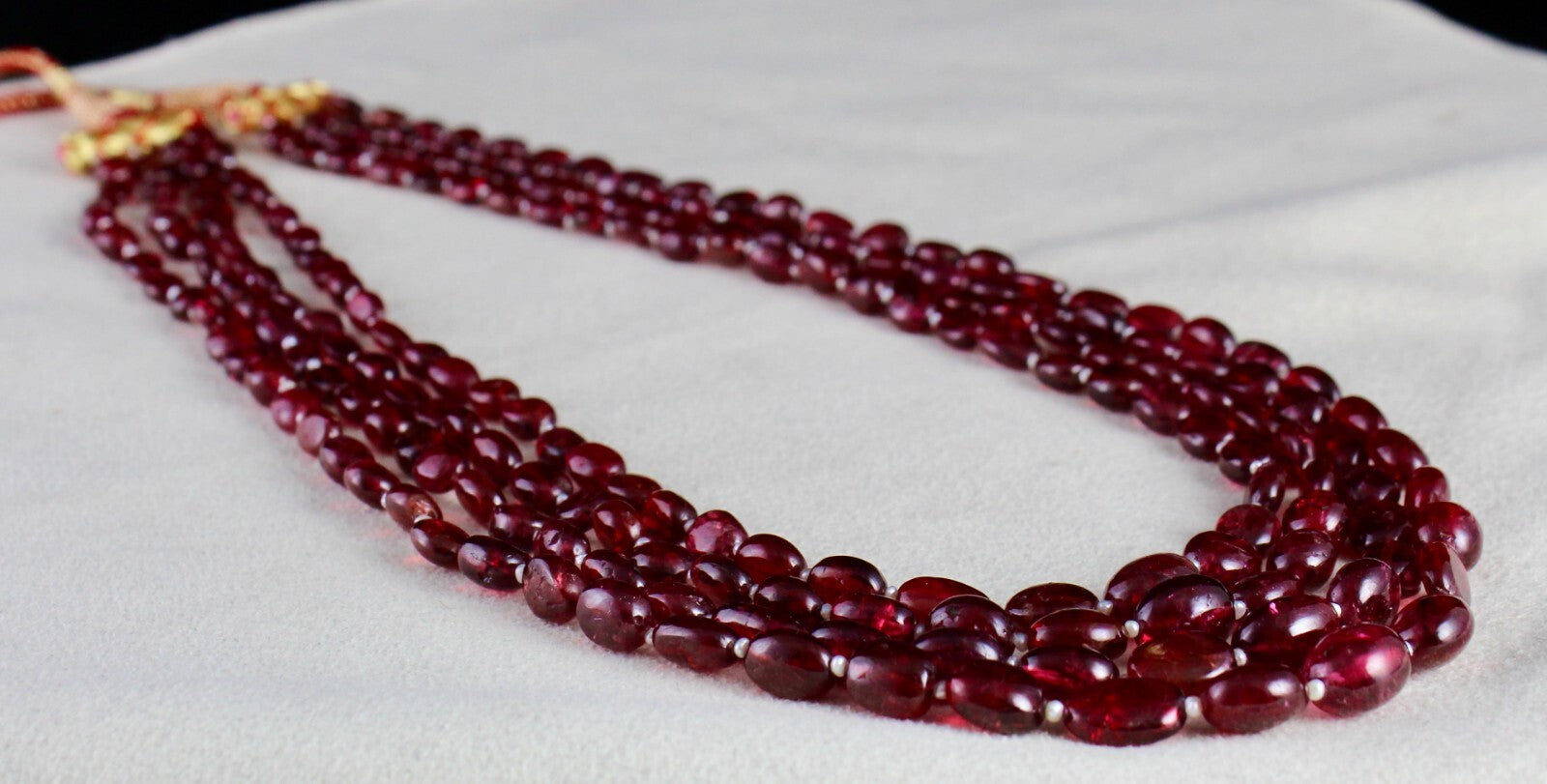 Certified Natural Red Spinel Beads Pearl Necklace 434 Ct 4l 408 Ct Gemstone