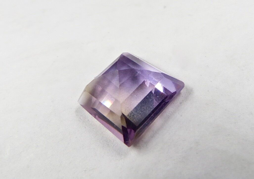 15MM NATURAL AMETRINE CUT SQUARE 15.20 CARATS GEMSTONES FOR RING DESIGNING