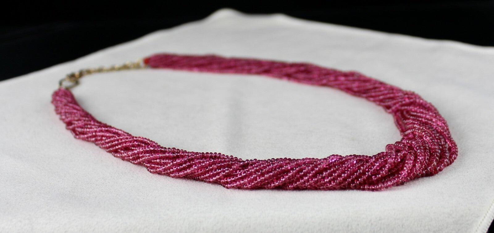 Certified Natural Spinel Beads Necklace 482 Ct Sterling Silver Clasp 18" Round