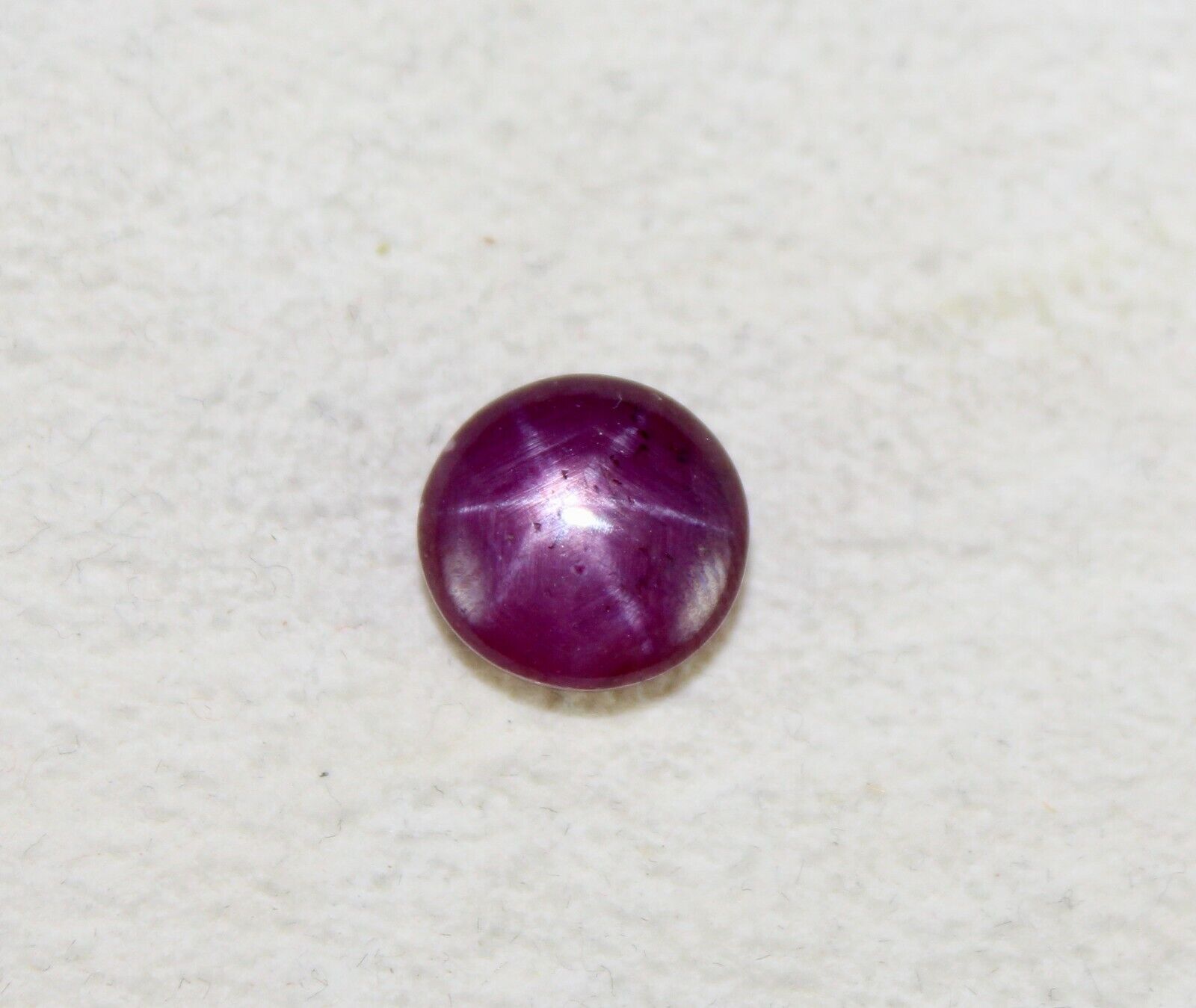 NATURAL 6 LINE STAR RUBY ROUND CABOCHON 5.68 CARATS GEMSTONE FOR RING PENDANT