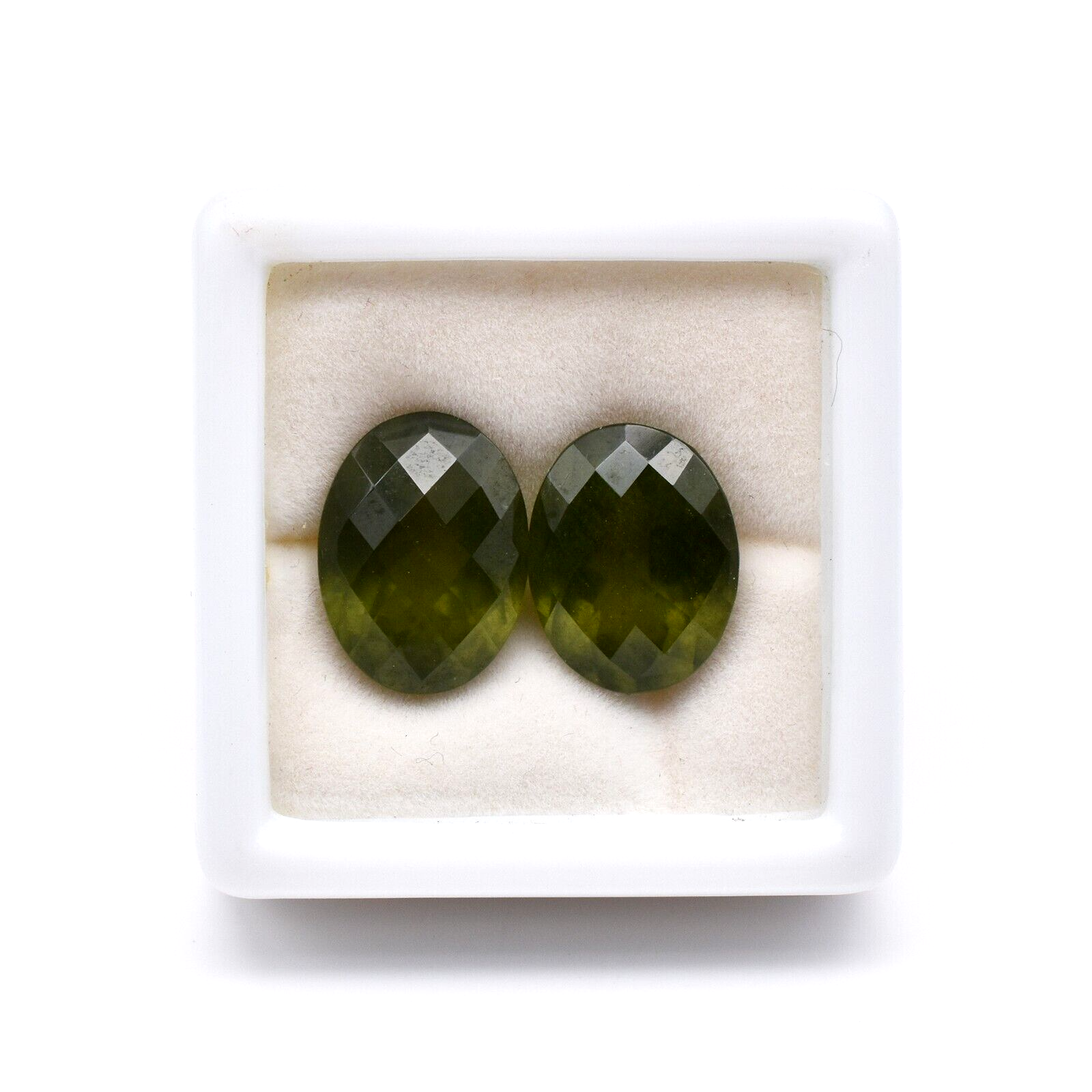 Natural Vesuvianite Idocrase Oval Cut 2 Pc 23.74 Ct Gemstone For Earring Design