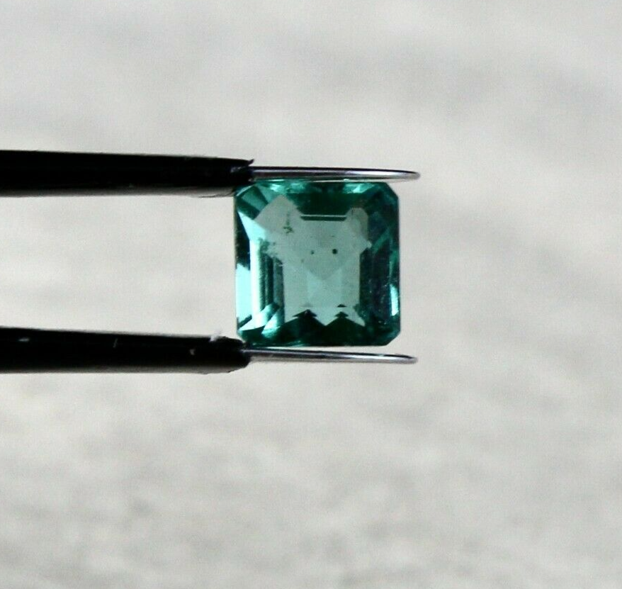 NATURAL EMERALD CUT SQUARE 5X5 MM  0.84 CTS LOOSE GEMSTONE RING PENDANT DESIGN