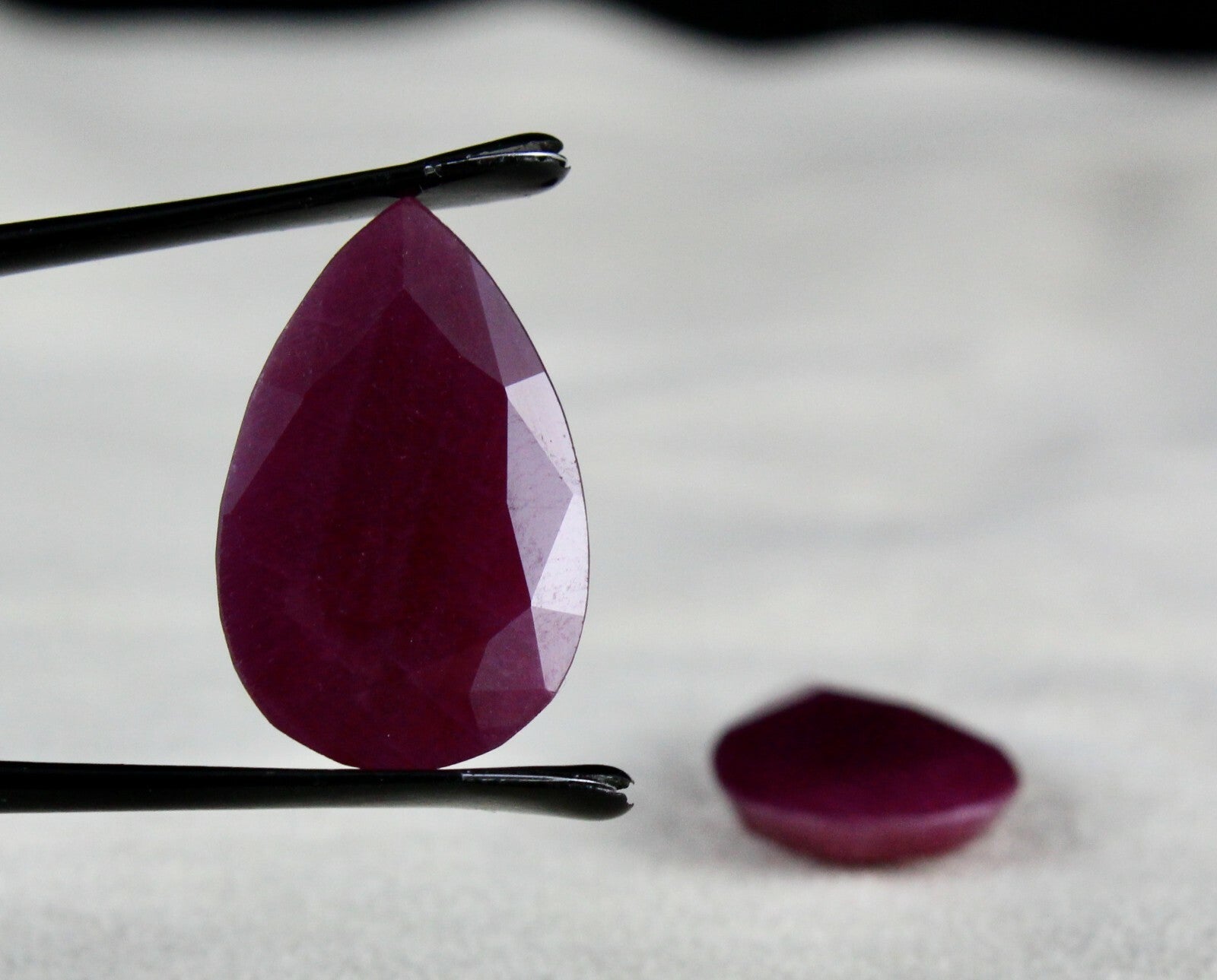 Certified Natural Untreated Ruby Pair 36.58 Ct Pear Cut Gemstone Earrings