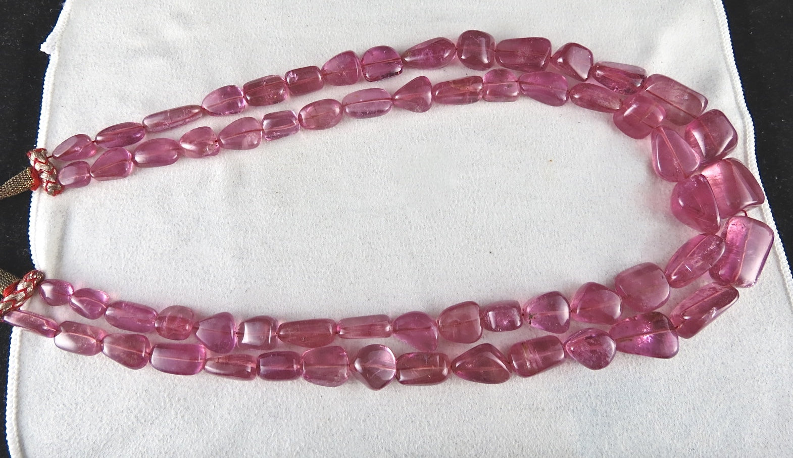Certified Natural Pink Tourmaline 2 L 908 Ct Beads Tumble Gemstone Necklace