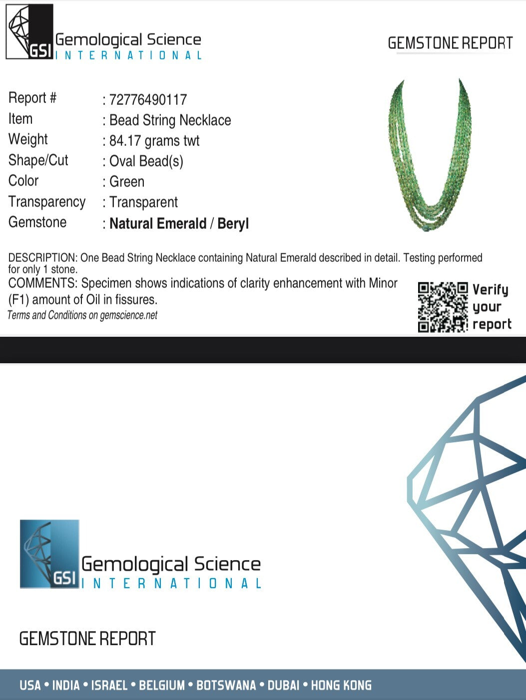 Certified Natural Emerald Necklace 398 Ct Cabochon Beads Important Gemstone