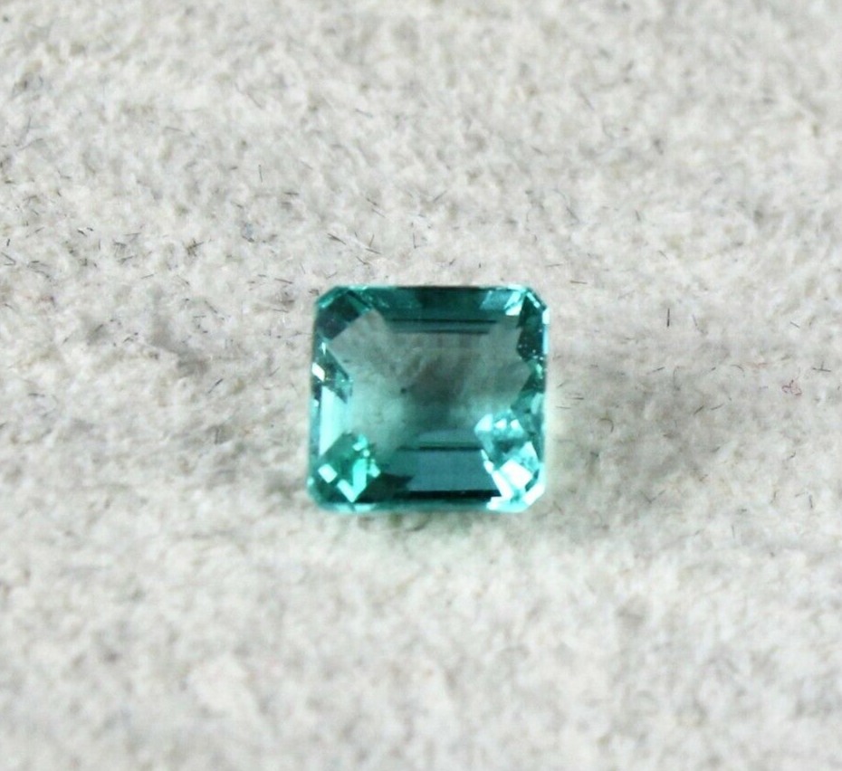 NATURAL EMERALD CUT SQUARE 5X5 MM  0.84 CTS LOOSE GEMSTONE RING PENDANT DESIGN