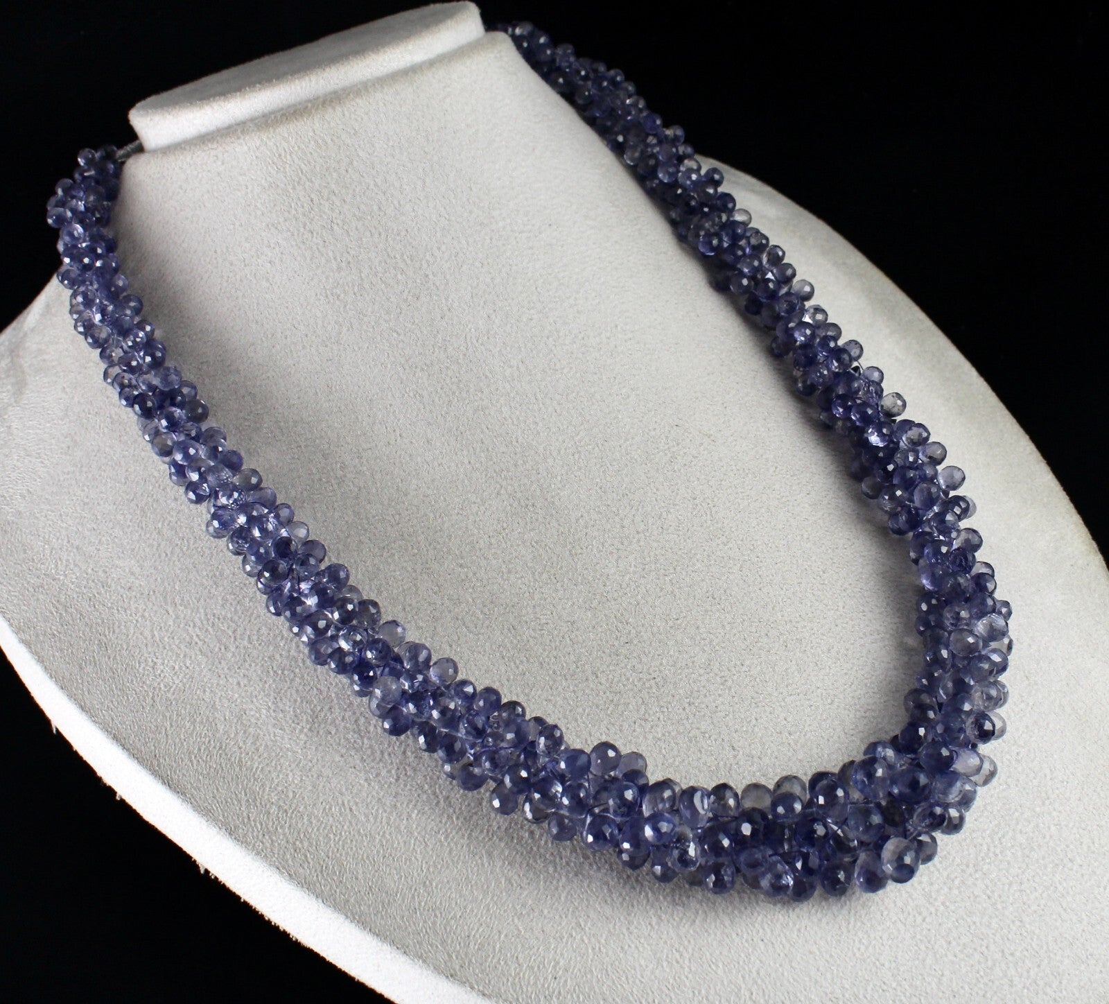 Certified Natural Iolite Briolette Teardrop Necklace 673 Ct Fashion Jewelry