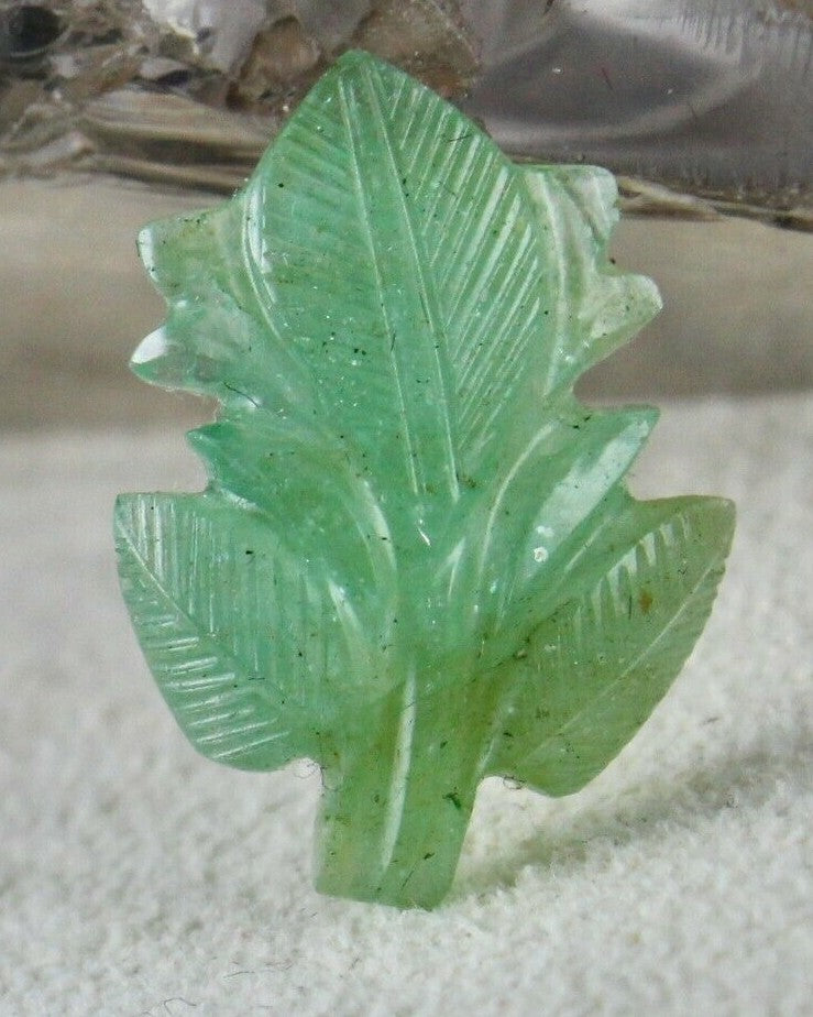 Colombian Emerald Carved Leaf 6.30 Ct Gemstone For Pendant Ring