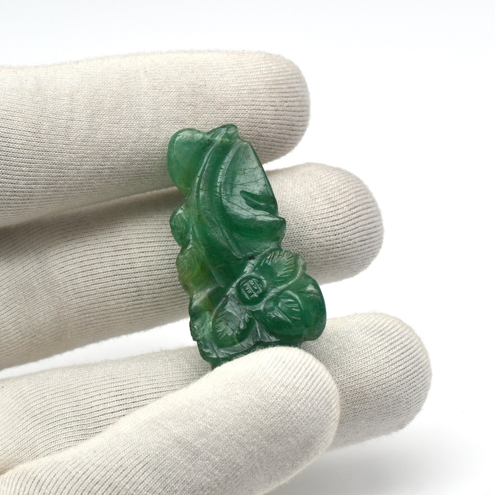 Certified Natural Zambian Emerald Flower Pendant 50.69 Ct 38x20mm Gemstone