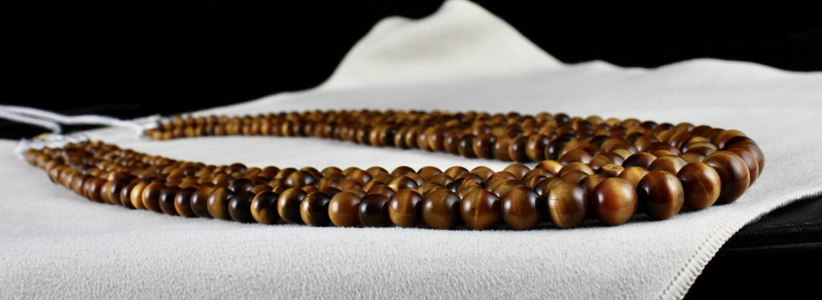 Natural Tiger's Eye 5l 813 Ct Yellow Gemstone Bead Round Necklace Ladies Fashion