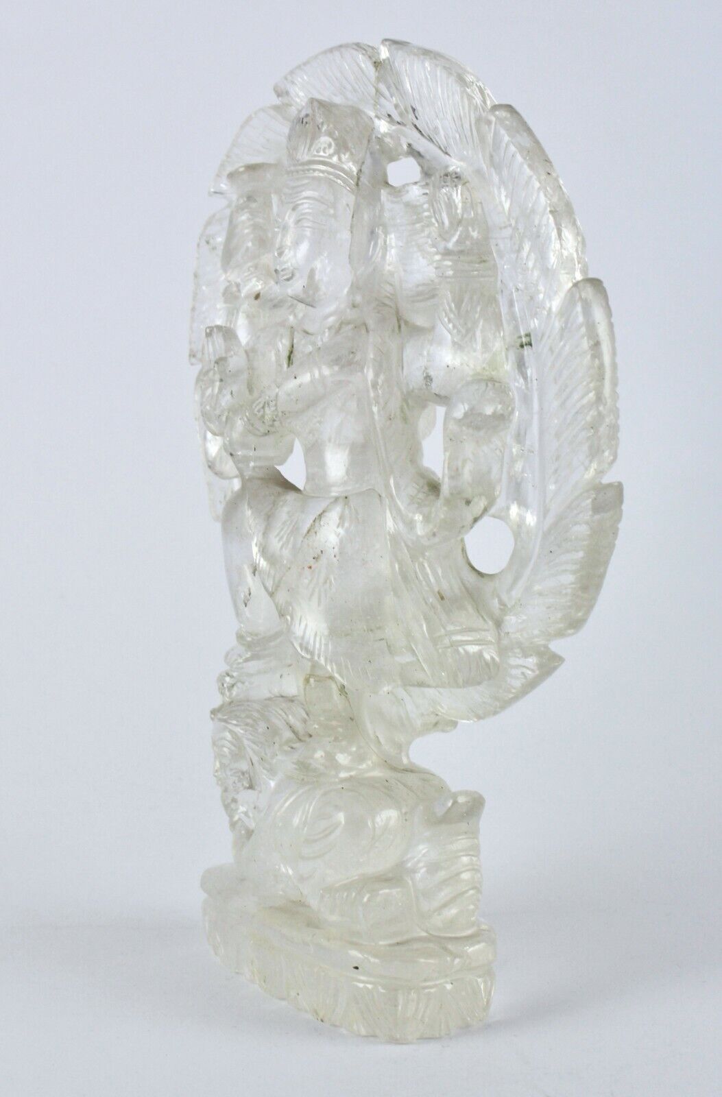 SPIRITUAL NATURAL ROCK CRYSTAL QUARTZ LORD SHIVA NATRAJ 2670 CTS GEMSTONE STATUE