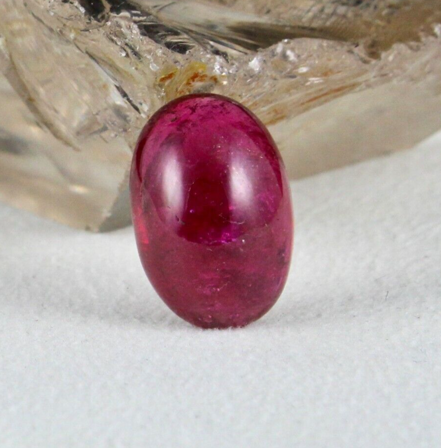 Natural Pink Tourmaline Rubellite Oval Cabochon 23 Ct Fine Gemstone Ring Pendant