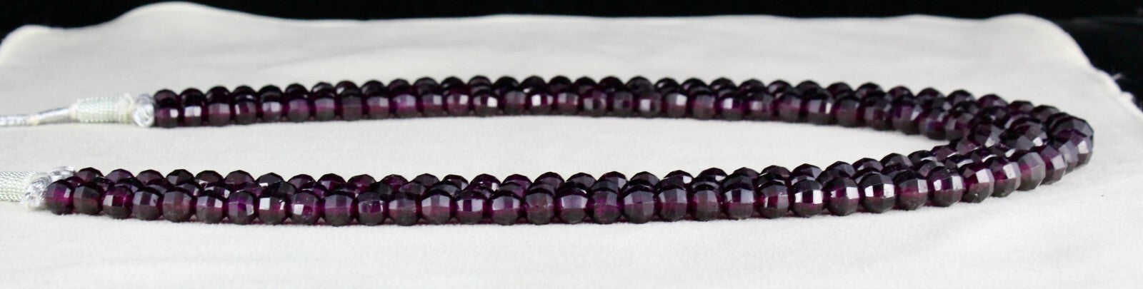 Natural Garnet Round Faceted Beads 867ct Gemstone Ladies Necklace