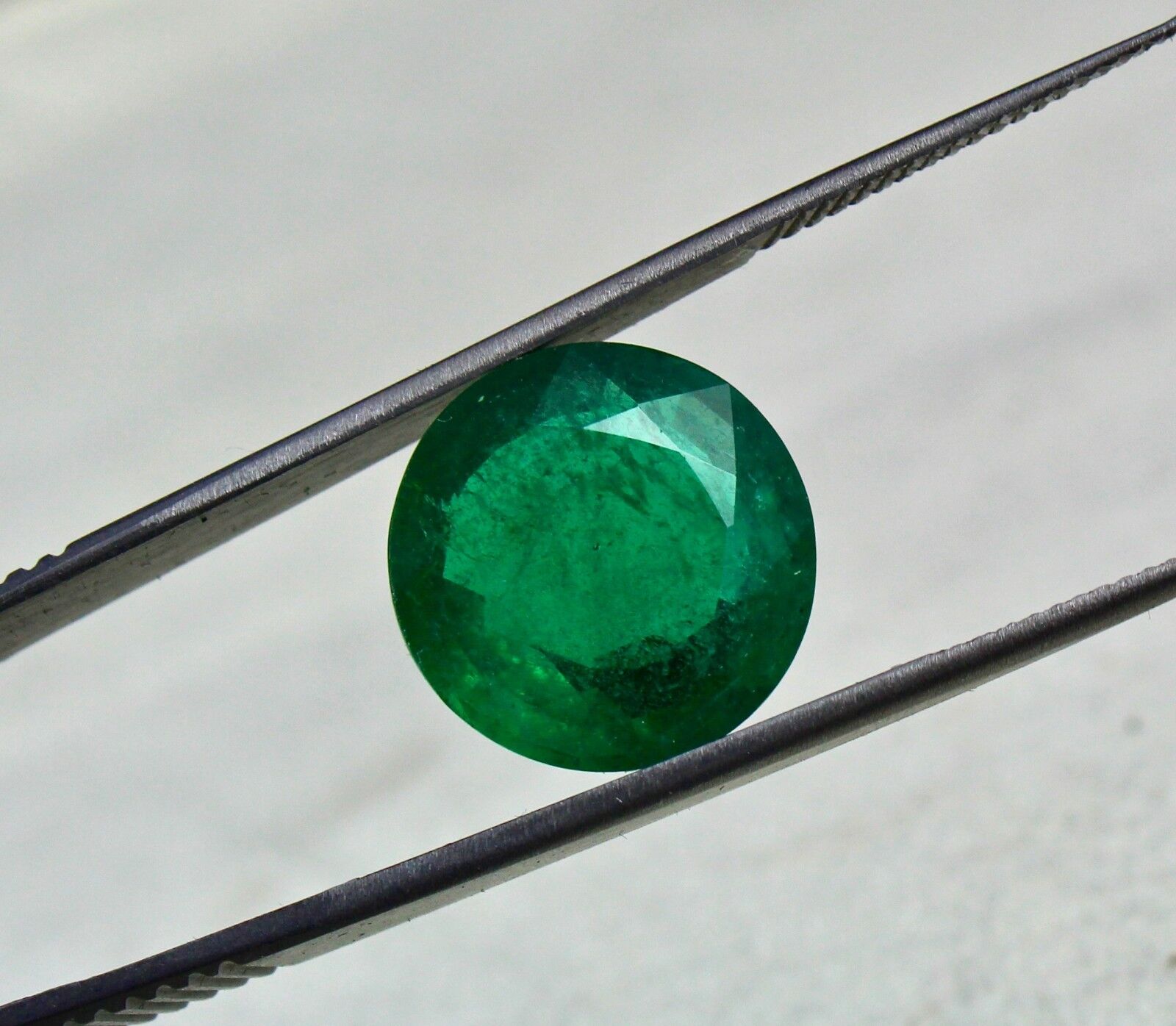 Certified Natural Emerald Round Cut 15mm 10.20 Ct Loose Gemstone Ring Pendant