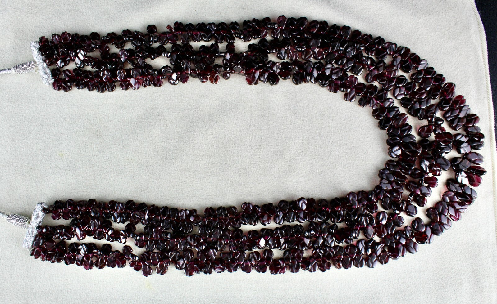 Certified Natural Pink Garnet 986ct Beads Fancy Leaves Gemstone Necklace