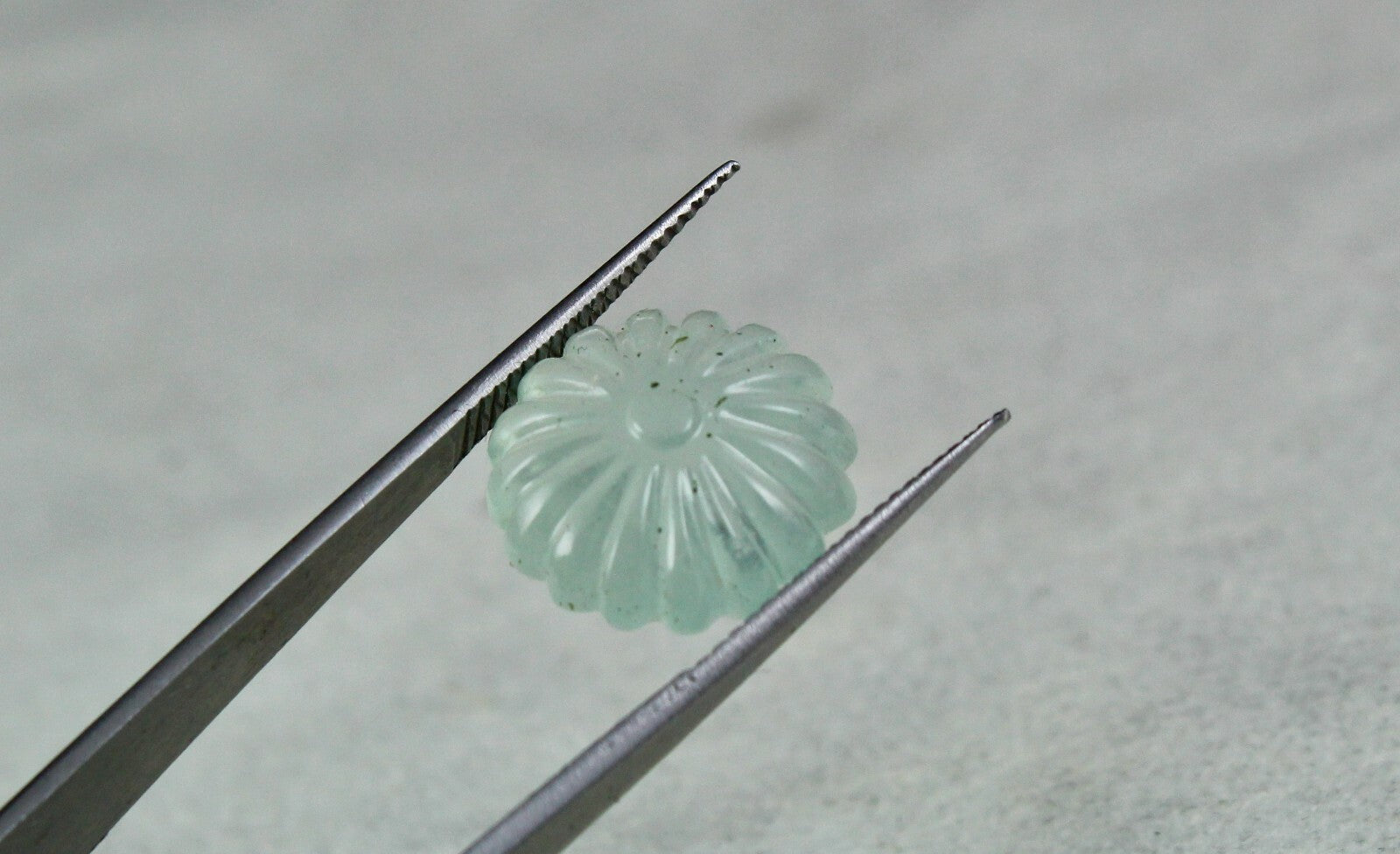 Natural Blue Aquamarine 10.72ct Carved Gemstone For Pendant Ring