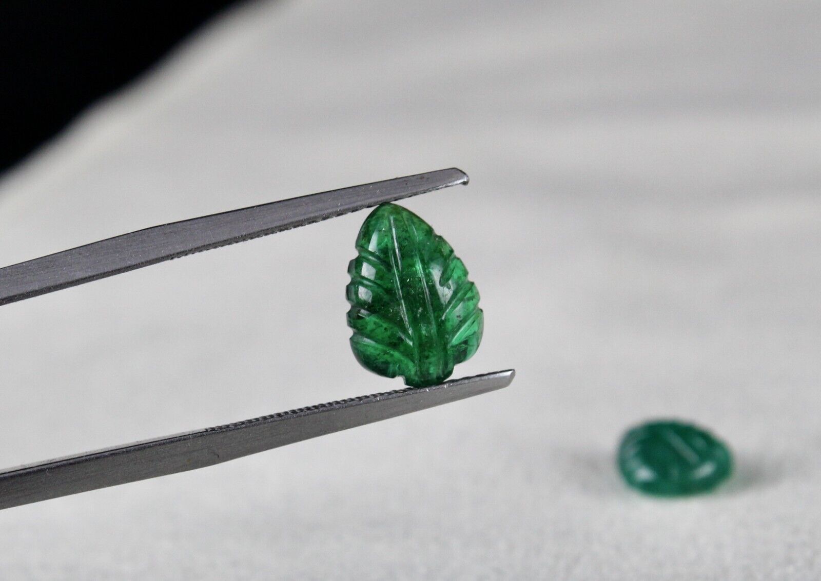 NATURAL EMERALD CARVED LEAVES LOT 49 PC 61.25 CT LOOSE GEMSTONE DESIGNING JEWELS