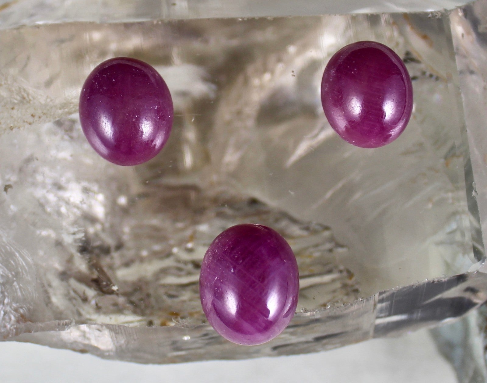 Certified Natural Ruby Oval Cabochon 3 Pc 80.39 Ct Gemstone Set For Earrings