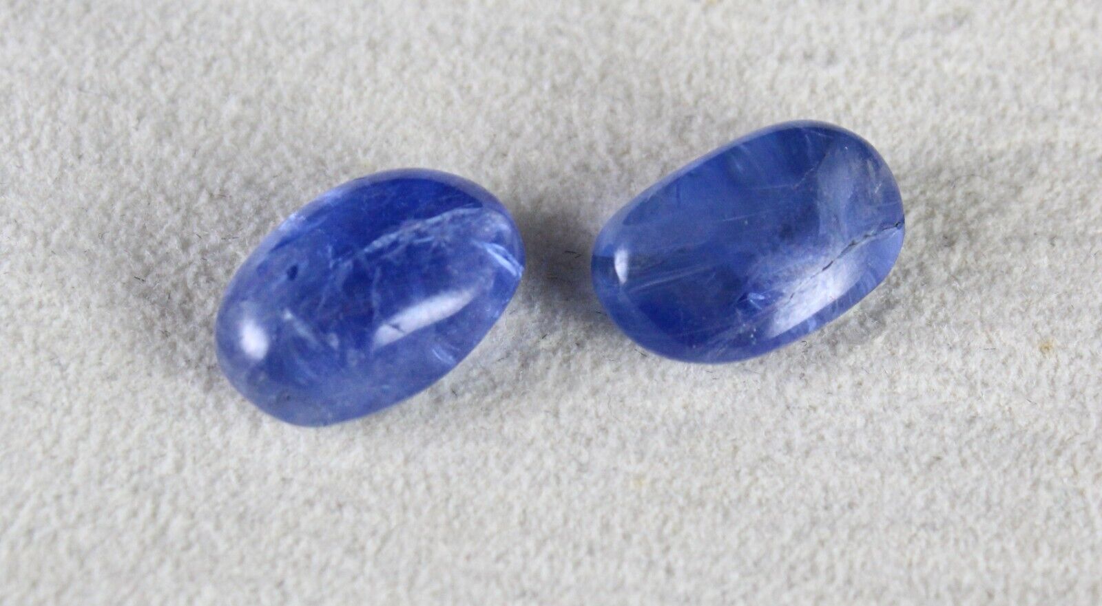 NATURAL BURMESE BLUE SAPPHIRE 15.54 CT LONG OVAL CABOCHON GEMSTONE PAIR EARRING