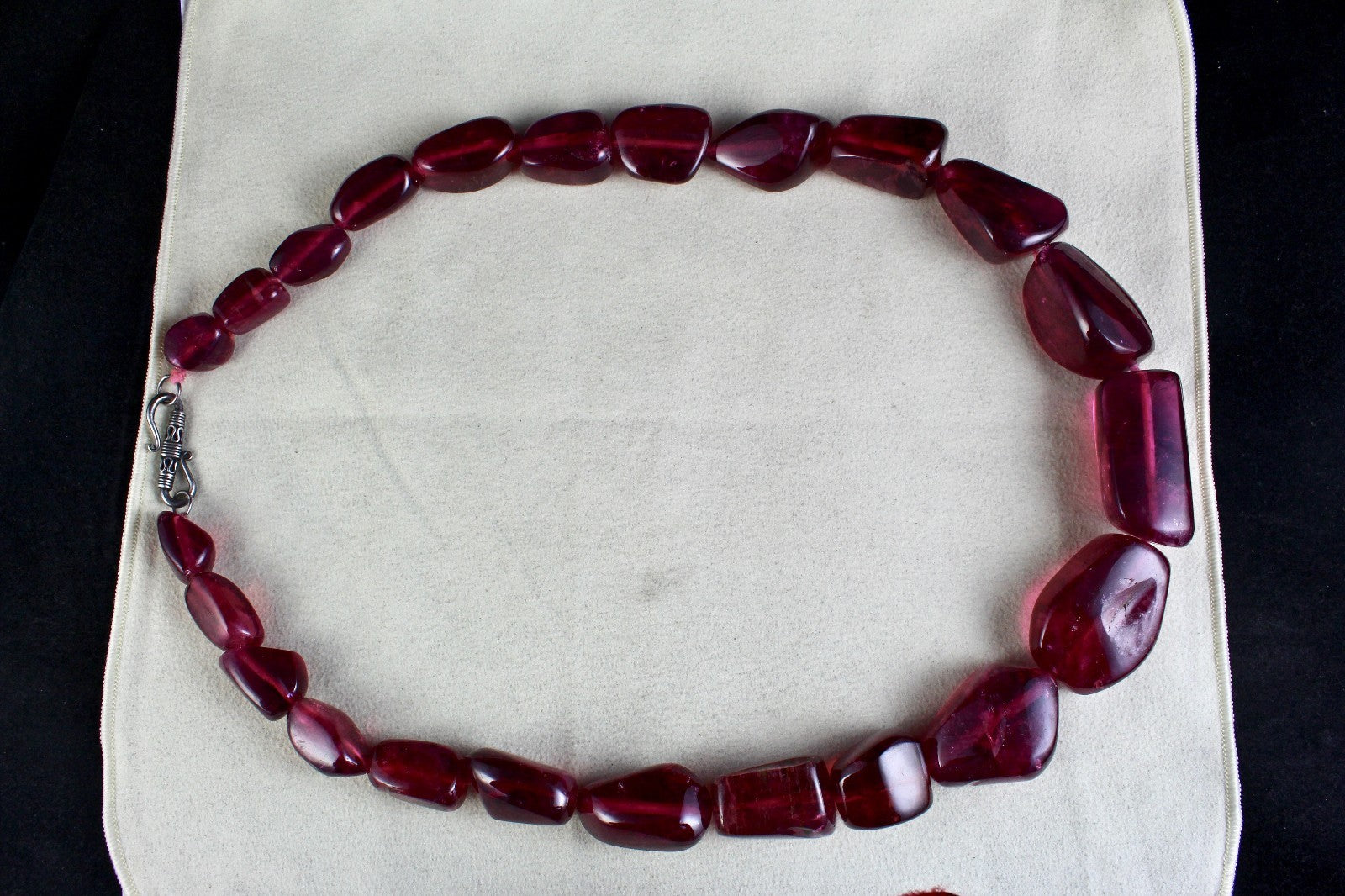 Natural Pink Tourmaline Rubellite Necklace 2270ct Tumble Beads 47mm Gem