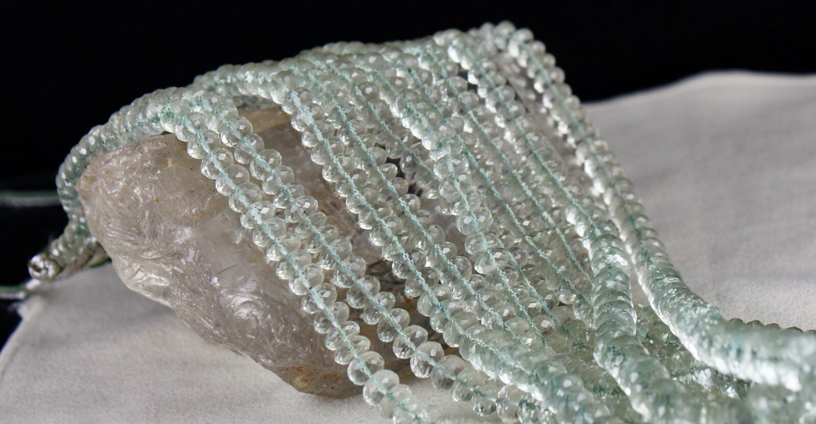 Certified Green Amethyst Faceted Round 935 Ct Beads Fashion Necklace For Women