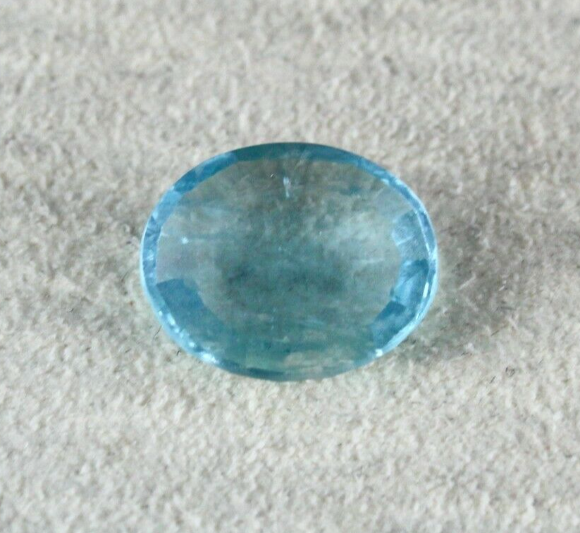 NATURAL BLUE AQUAMARINE OVAL CUT 4.60 CTS GEMSTONE FOR DESIGNING RING PENDANT