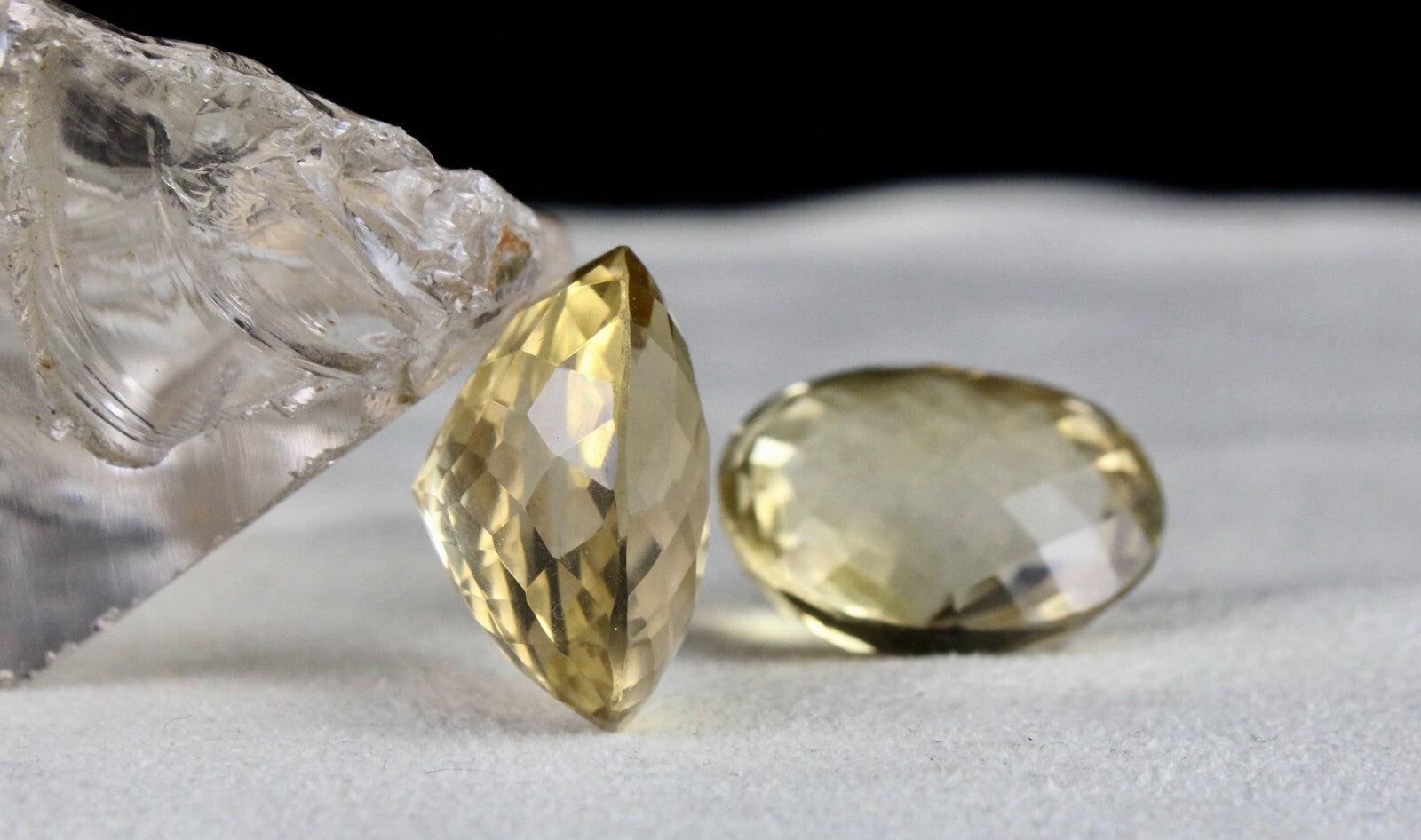 Natural Yellow Citrine Oval 61.22 Ct Gemstone Pair For Earring Design