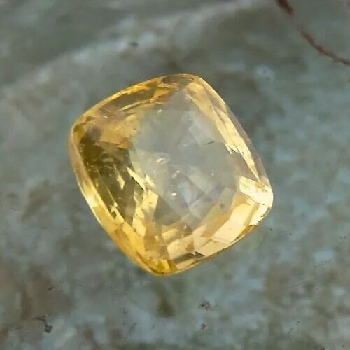 Natural Unheated Ceylon Yellow Sapphire Cushion 7.67 Ct Gemstone Ring Pendant