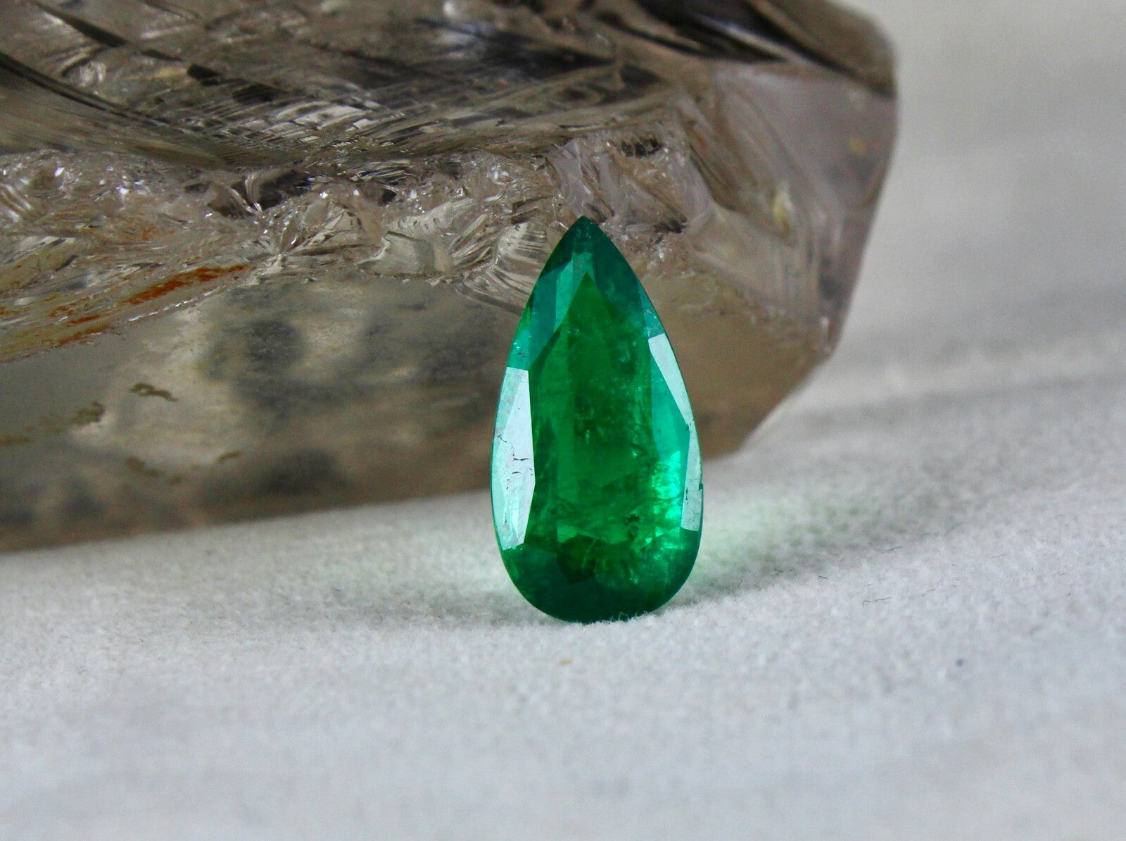 Gtl Certified Natural Zambian Emerald Pear 5.76 Ct Loose Gemstone Ring Pendant